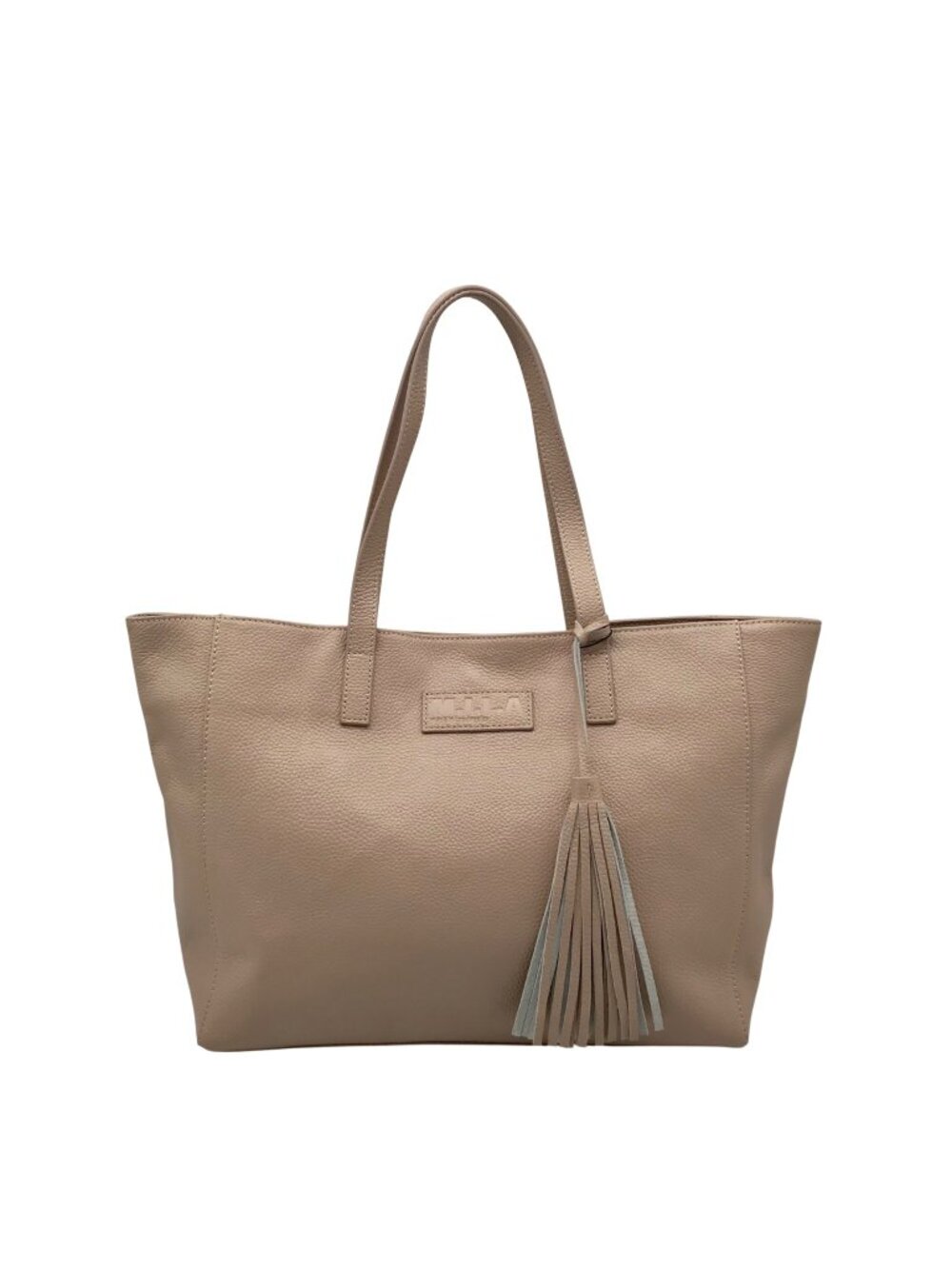 M.I.L.A Beige Large Tassel Tote Bag